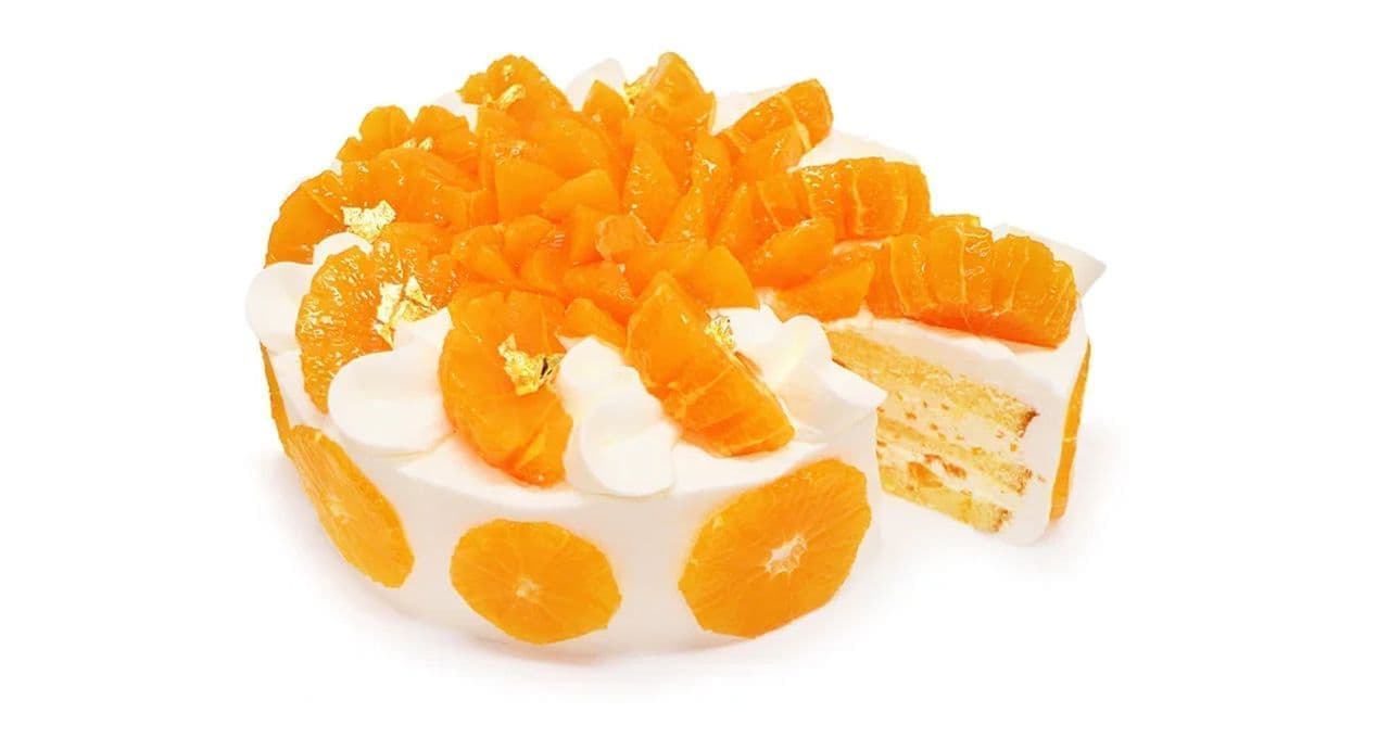 カフェコムサ「愛媛県 宇和島 corleo farm産『清見オレンジ』のショートケーキ」