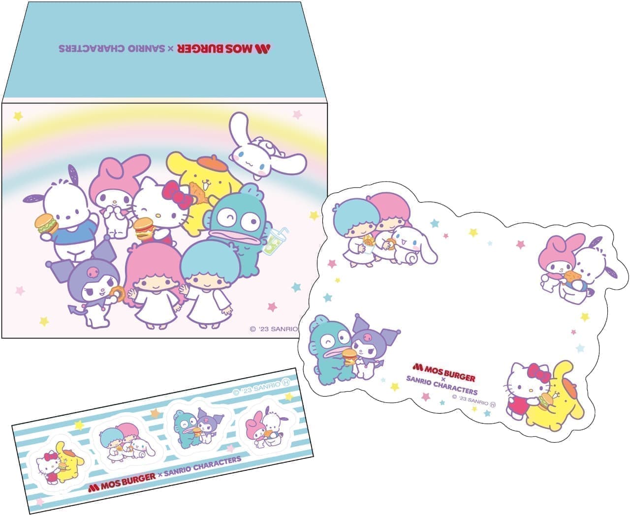 Mos Burger "Sanrio Characters" collaboration toy mini message card set