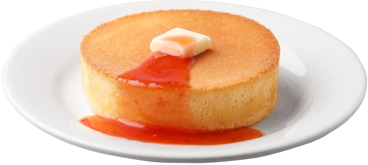 Mos Burger & Cafe "Hokkaido Butter Fluffy Soufflé Pancakes with Strawberry Sauce" Single