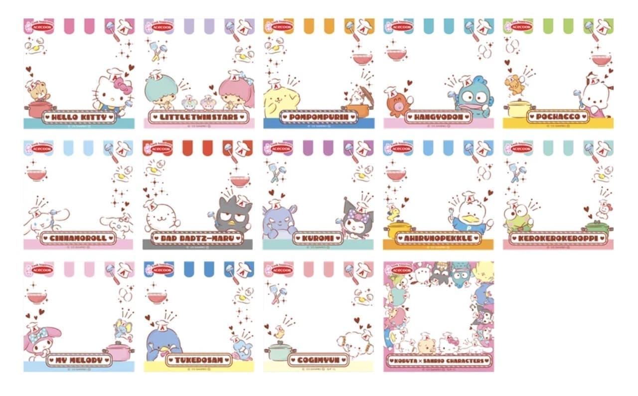 Ace Cook Sanrio Characters Noodle Deco Frame