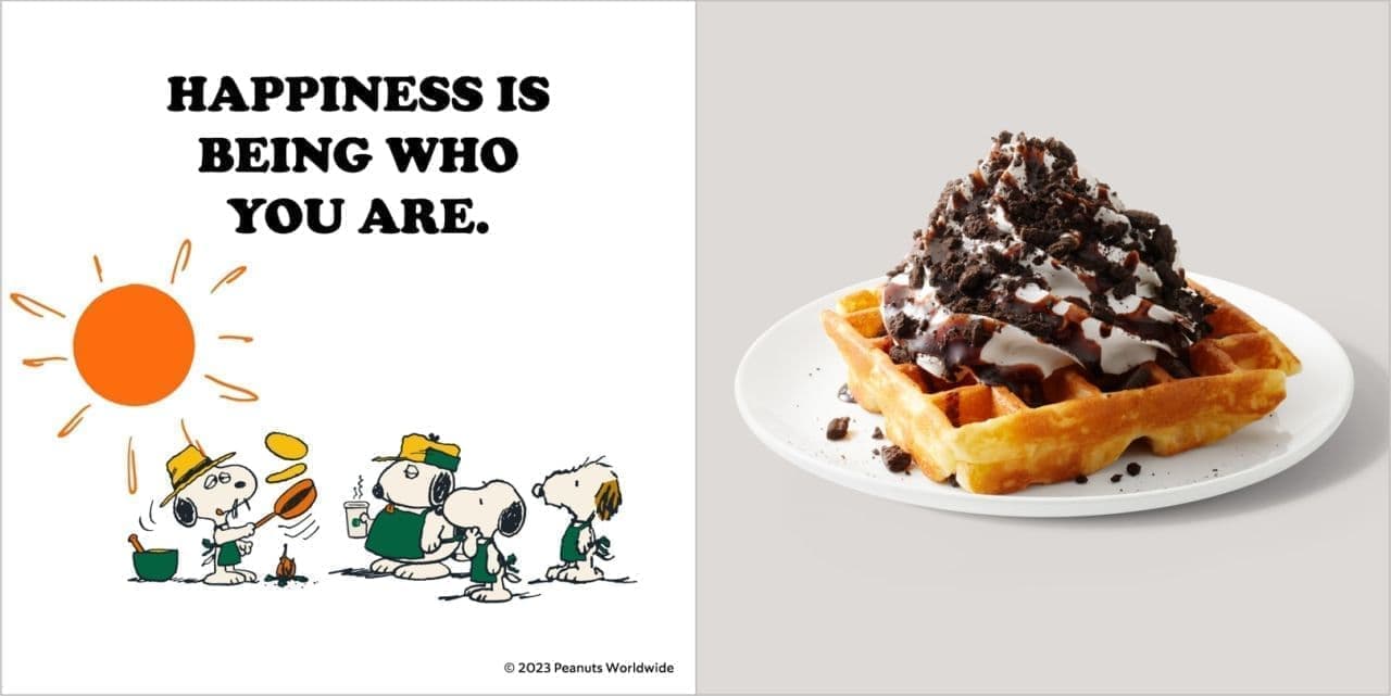Starbucks "Snoopy American Waffle with Crushed Cookies