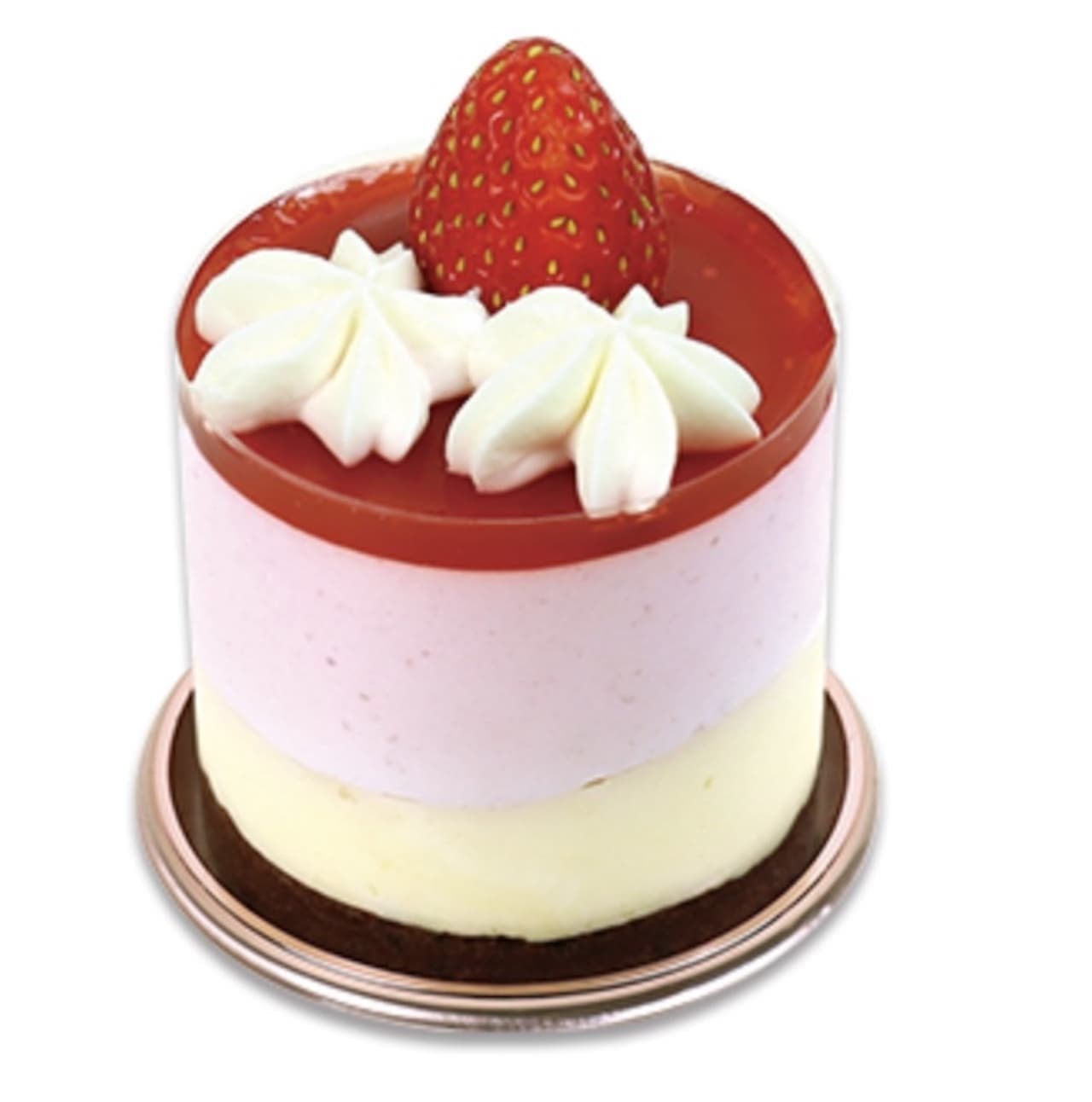 Fujiya "Cherry-scented Strawberry and Vanilla Mousse Cake".