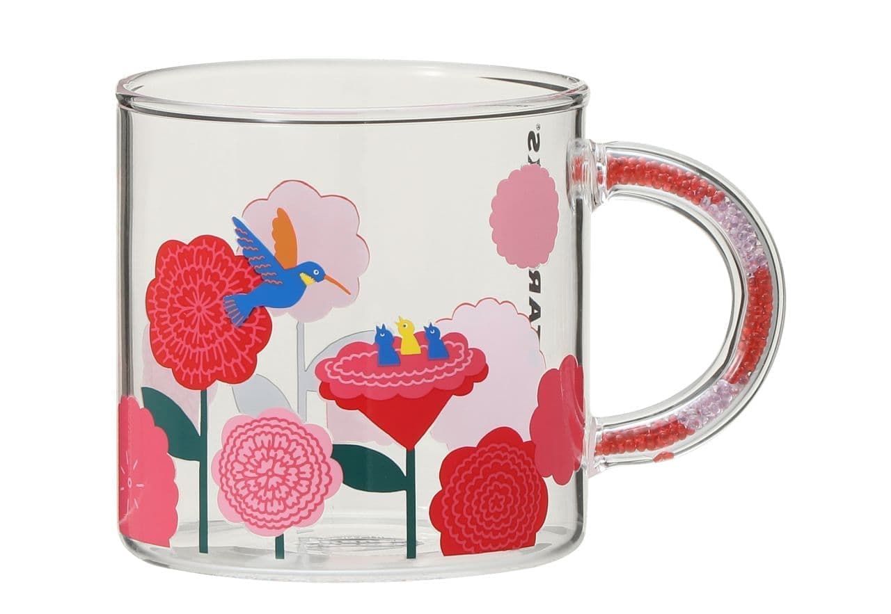 Starbucks "Heat-resistant glass mug flower 296ml