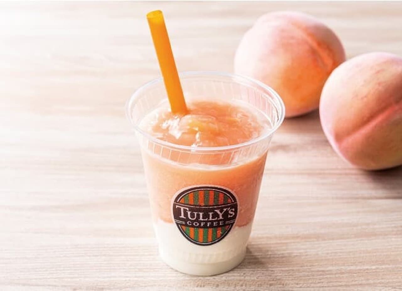 Tully's Coffee "Peach Yogurt Sour Cream" with Japanese white peaches! & TEA Grapefruit Separate Tea" also perfect for early summer!