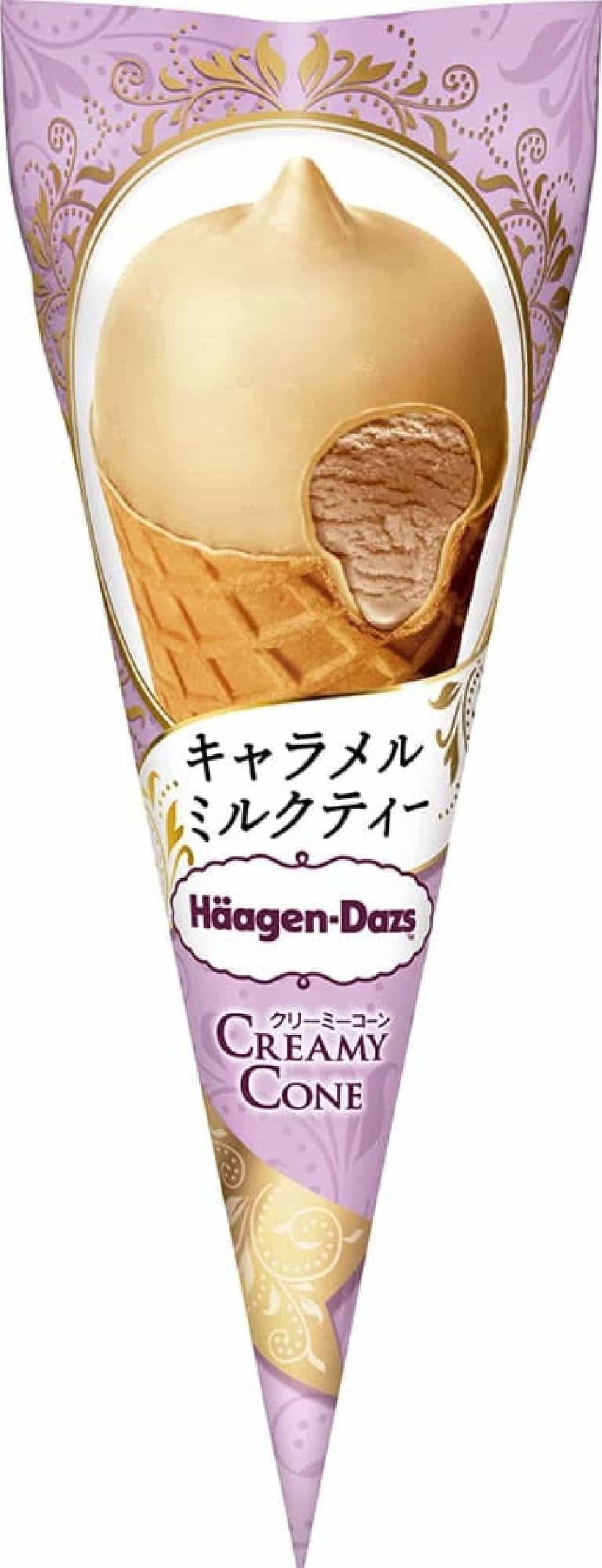 Haagen-Dazs "Creamy Cone Caramel Milk Tea