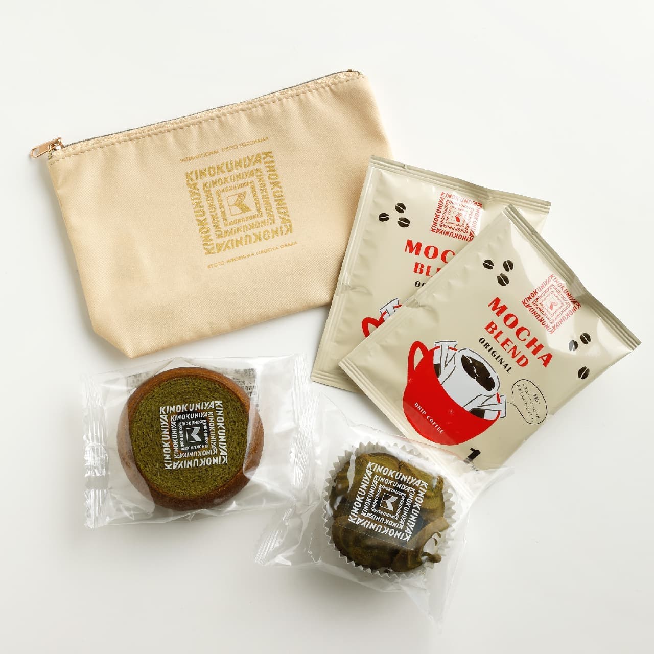 KINOKUNIYA Sweets Pouch (green tea sweets & coffee)