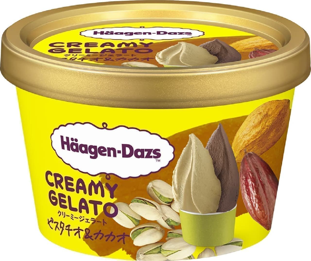 Haagen-Dazs Mini Cup CREAMY GELATO "Pistachio & Cacao