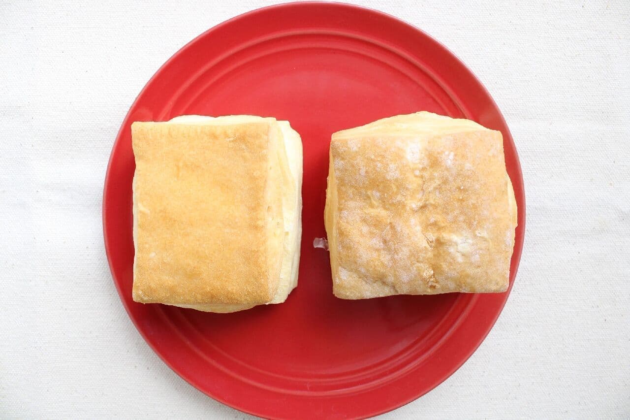Comparison of "Frozen Hot Biscuits" from 7-ELEVEN and Famima