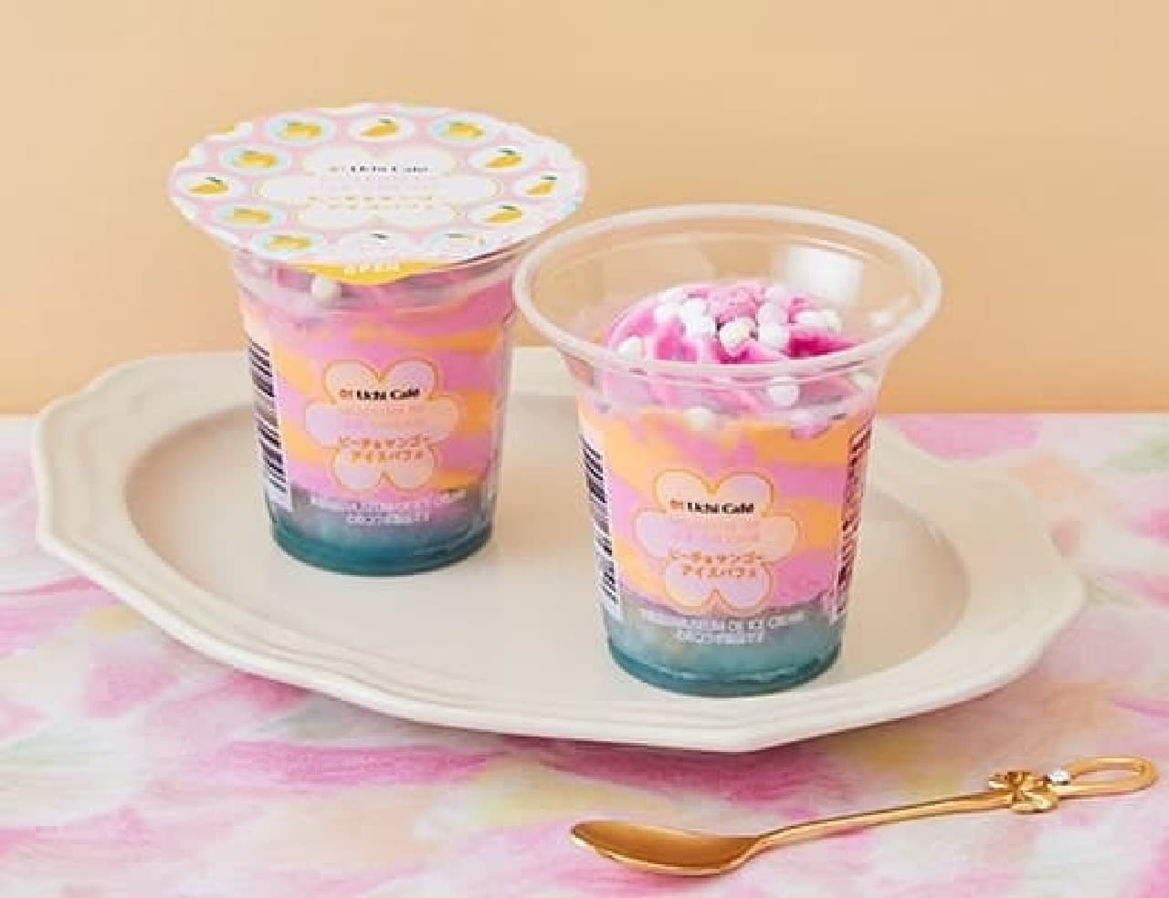 LAWSON "UCHICAFE MOIC Peach & Mango Ice Cream Parfait 160ml