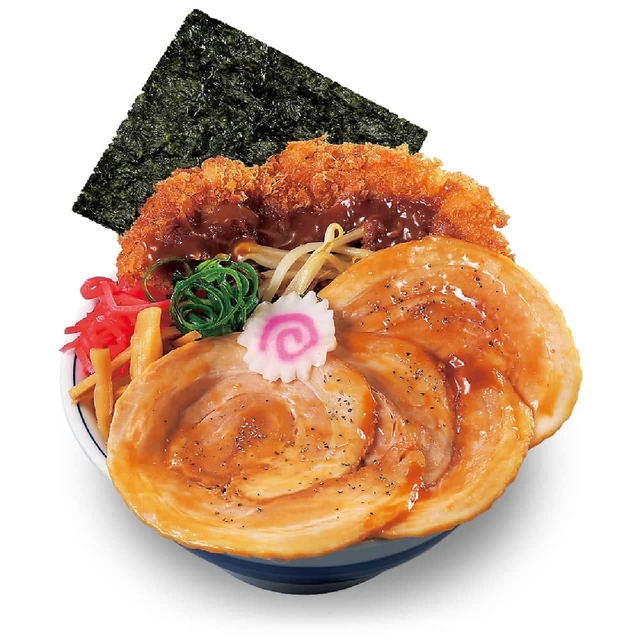 Katsuya "Chashu-ka Chicken Katsu-don with extra pork and tonkotsu (chicken cutlet)