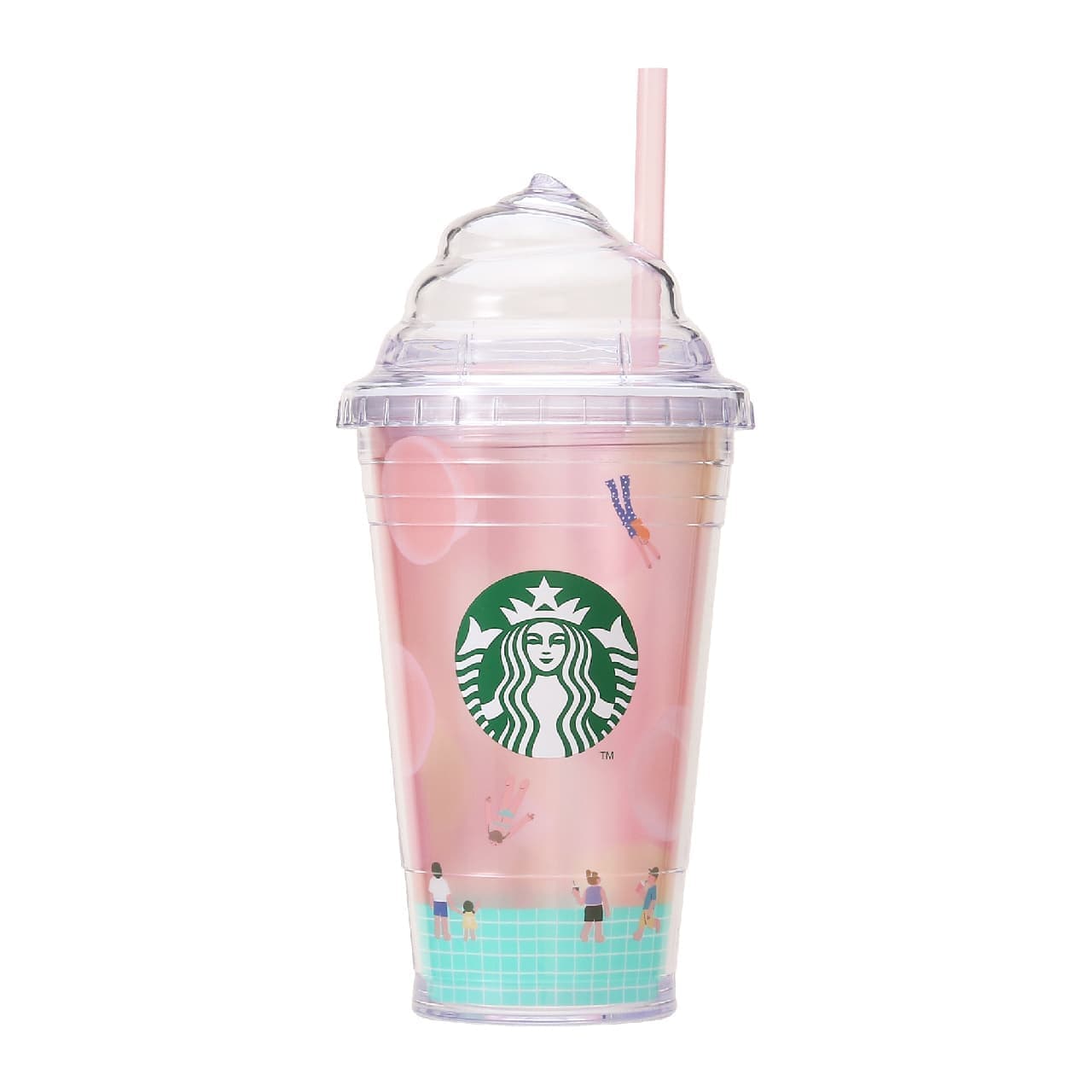 Starbucks "Whipped Lid Cold Cup Tumbler Peachful Paradise 473ml"