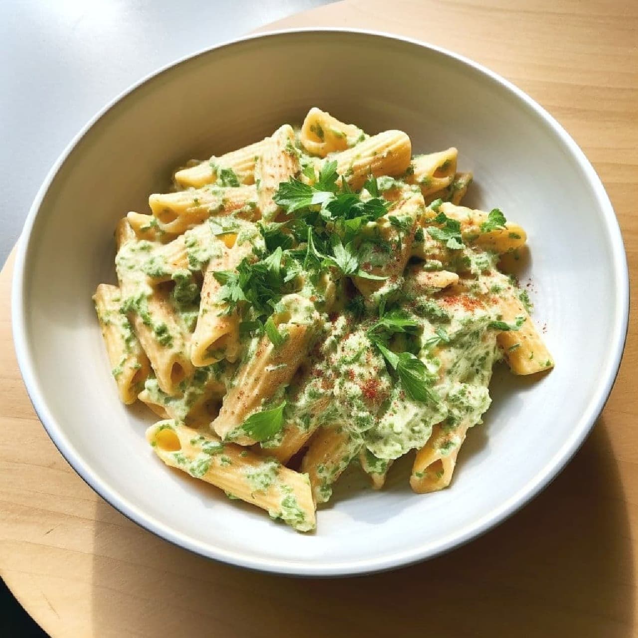 Recipe "Healthy Pasta with Edamame Pesto"
