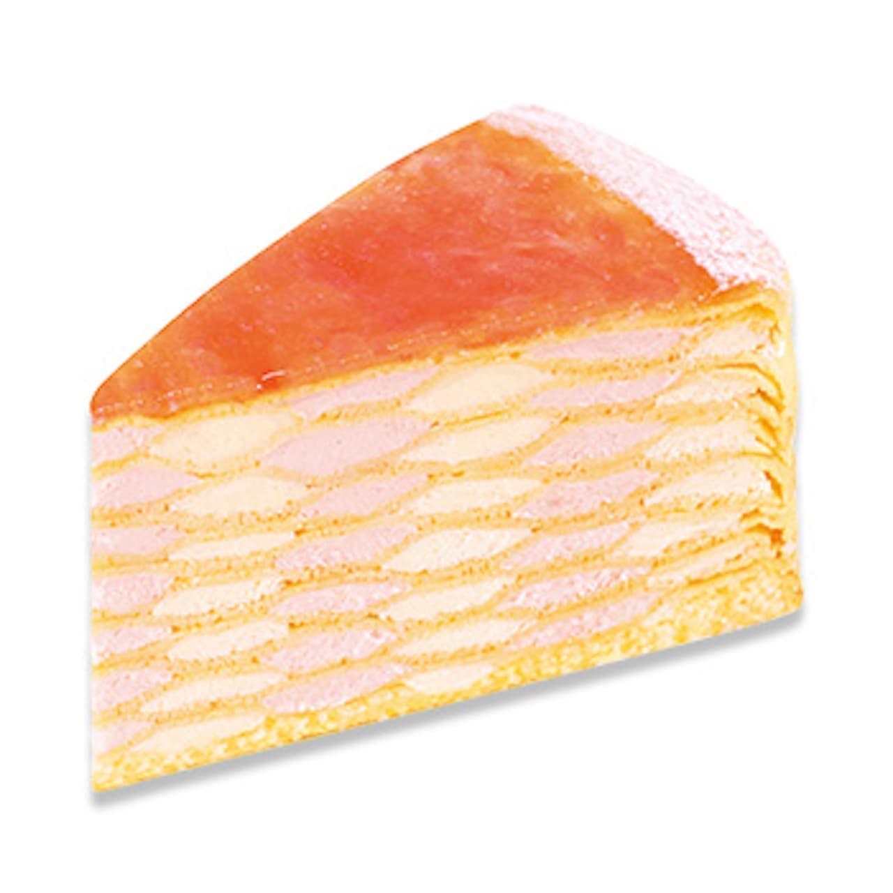 不二家「岡山県産清水白桃と北海道産クリームチーズのダブルミルクレープ」