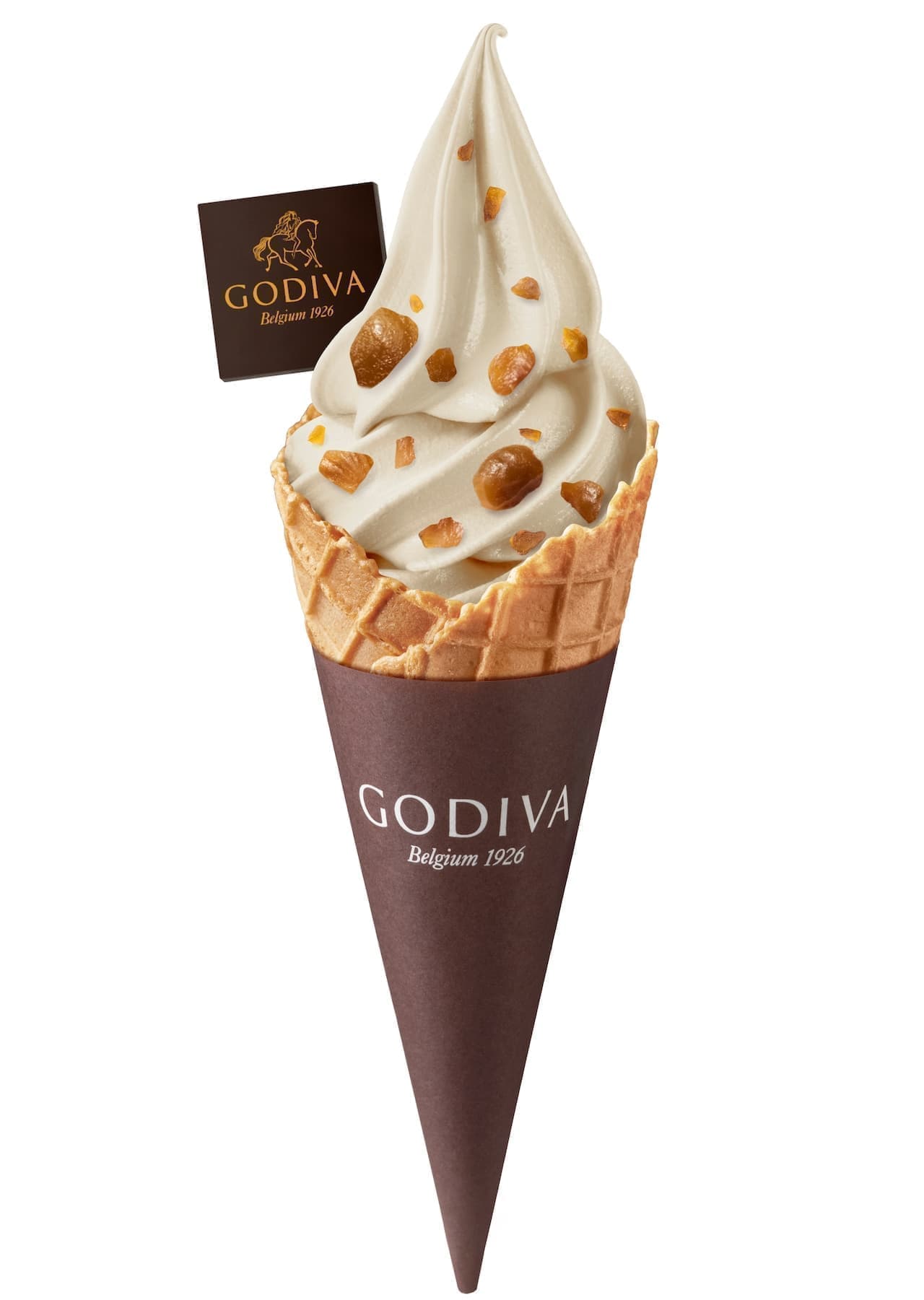 Godiva "Mashed marron soft serve ice cream