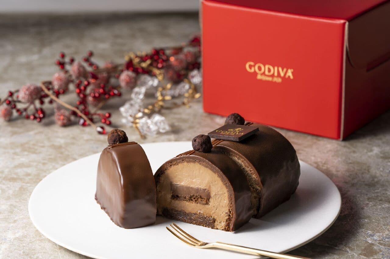 Godiva Christmas limited edition cake "Godiva Buche de Noel