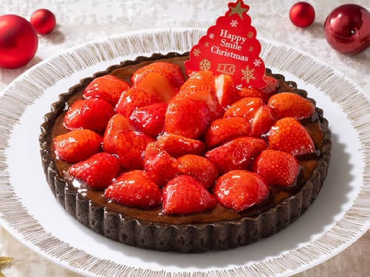 Flo "Xmas Amaou Strawberry Chocolat Tart [Limited quantity]".