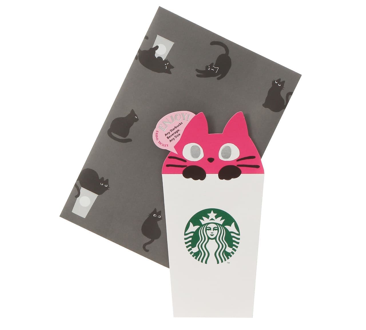 Starbucks "Halloween 2023 Beverage Card Cat/ Halloween 2023 Beverage Card Ghost"