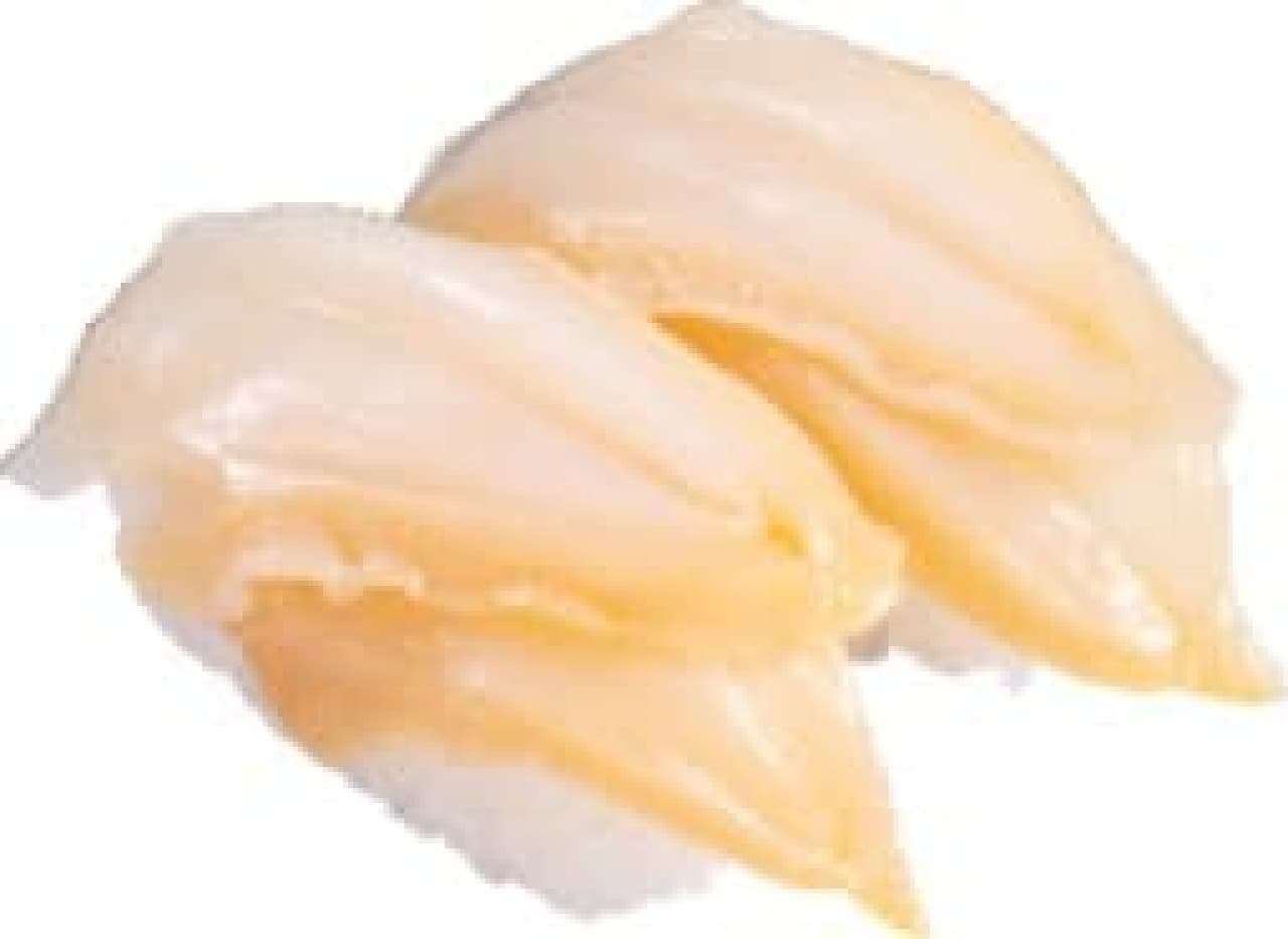 かっぱ寿司「つぶ貝（二枚重ね）」