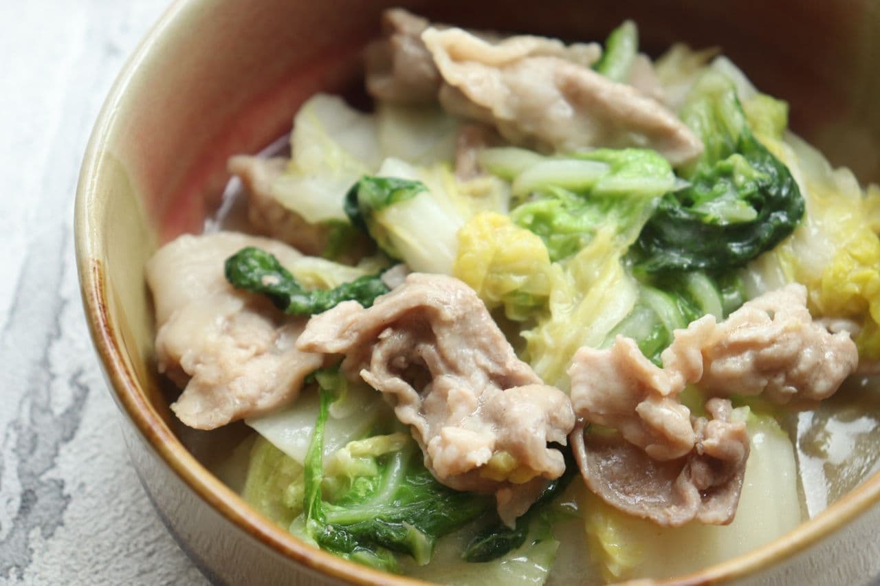 Easy recipe "Stir-fried Chinese cabbage and pork with miso mayo