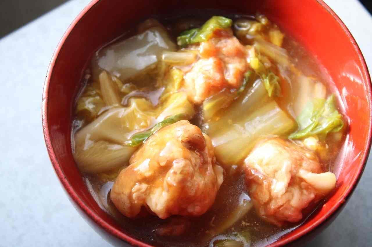 Recipe for "Braised Pork Belly Dumplings and Chinese Cabbage in Oyster Sauce
