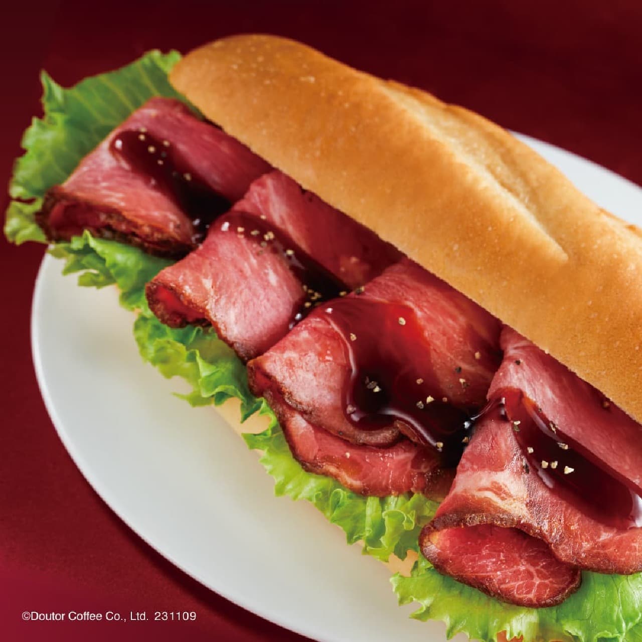 Doutor "Luxury Milano Sandwich - Roast Beef Grilled over Open Fire with Red Wine Balsamic Vinegar Sauce