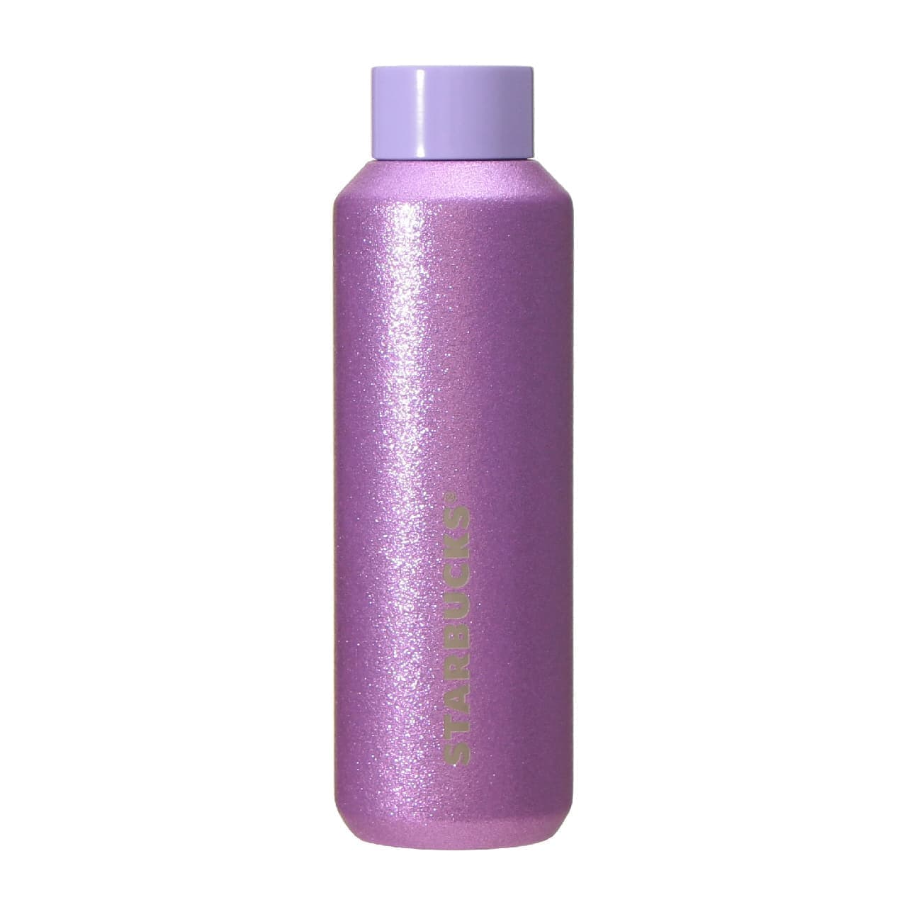 Stainless steel bottle glitter purple 591ml
