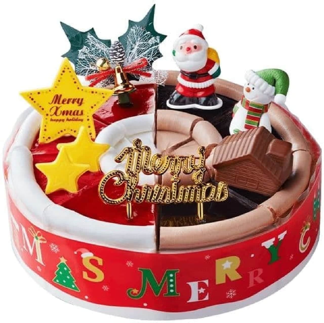 ヤマザキ「ストロベリーとチョコのクリスマスケーキ6号」