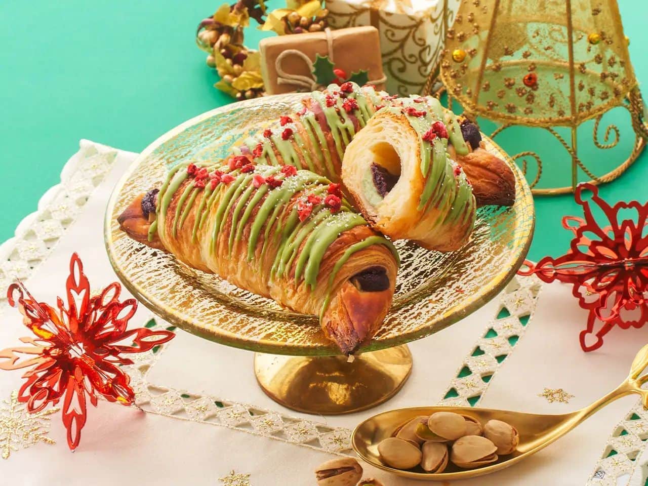 サンマルクカフェ「プレミアムチョコクロ Happy Christmas ピスタチオ＆ショコラツリー」