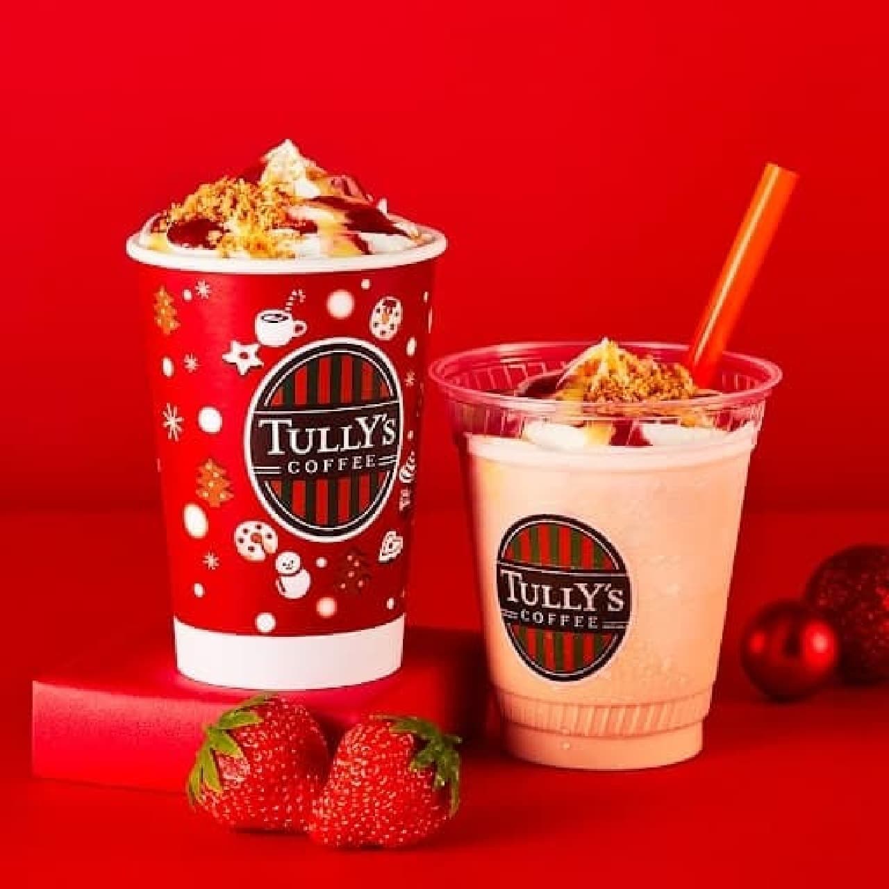 Tully's "Strawberry Millefeuille Royal Milk Tea