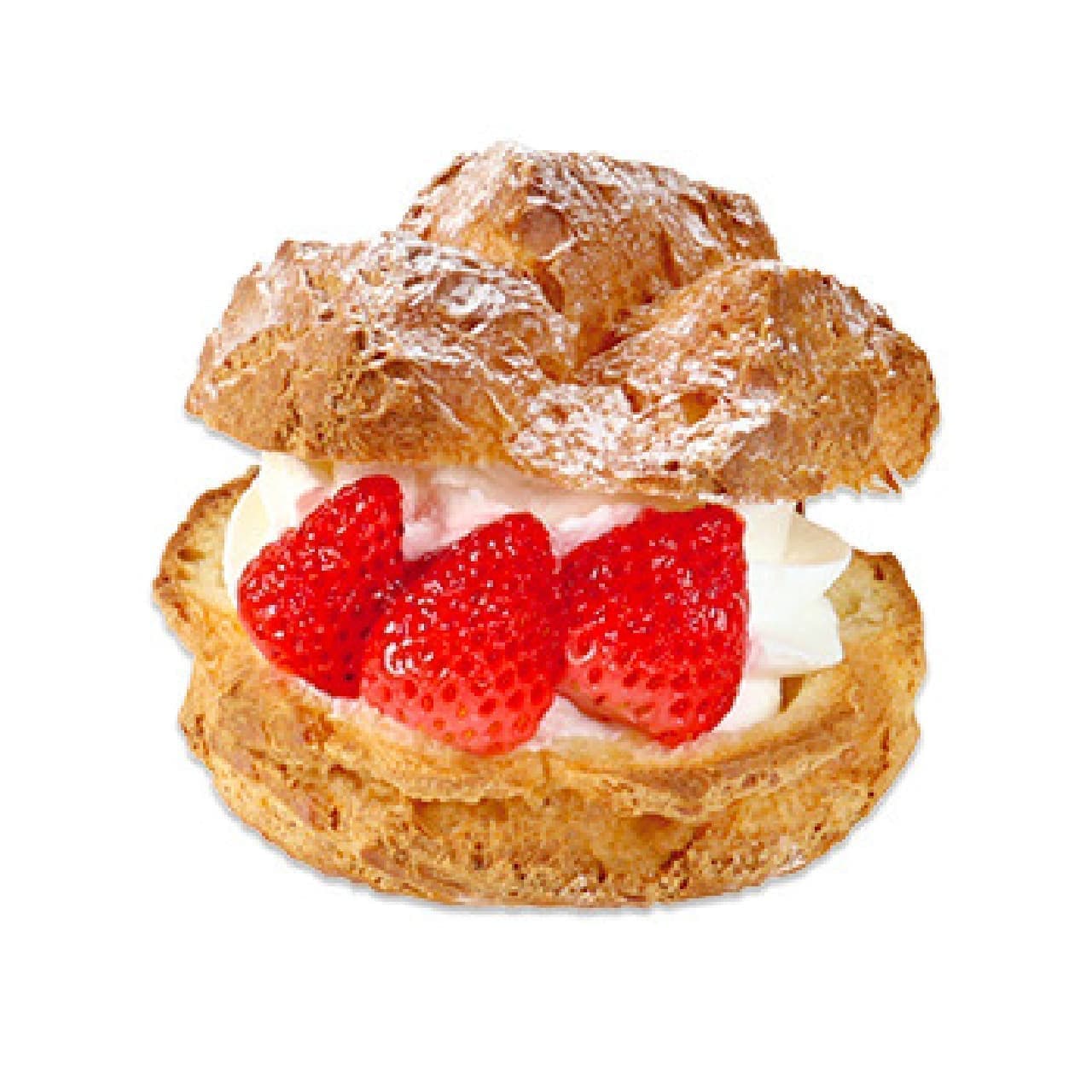 Oven-baked Double Cream Puff (Japanese Strawberry)