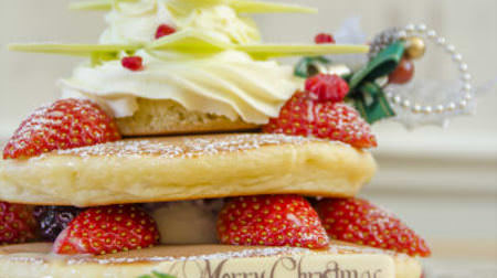 It's like a Christmas tree! Pancake "Strawberry Christmas Tree" for a limited time at Cafe Accueil