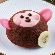 東京會舘からも2016年の“干支ケーキ”「ハッピーモンキー」--練乳＆イチゴムースのハーモニー