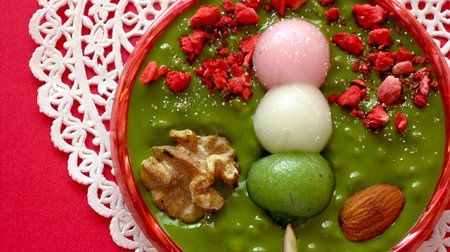 Turn on three-color dumplings for rich matcha chocolate! "Hime Shokora"-You can even eat "skewers"
