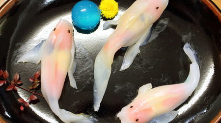 A carp swims on the plate! "Nishikigoi's appearance" is too beautiful--artistic "Sushi Ryugu Castle"