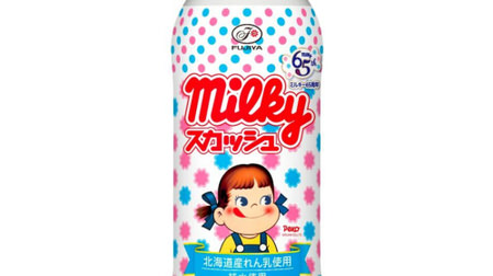 A refreshing mama's taste? Carbonated drink "Milky Squash" from Fujiya