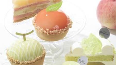 New cake of "melon and white peach" in Ginza Cozy Corner--Melon Dome etc.