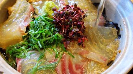Tsurugata, Kurashiki's long-established ryokan and restaurant Tsurugata "Sea bream chazuke" so delicious your jaw will drop! Plump and fluffy, two happy textures!