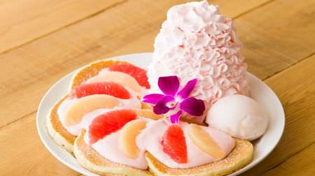 エッグスンシングスに「アニバーサリーパンケーキ」--ピンクやブルーのクリームたっぷり