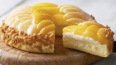 ルタオに「桃の贅沢チーズケーキ」--ジューシーな白桃＆黄金桃を使用