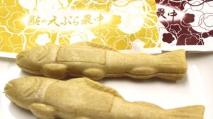 梅花亭「鮎の天ぷら最中」「浮き雲」神楽坂のお土産にお勧め！緑茶に大変合う、上品な和菓子