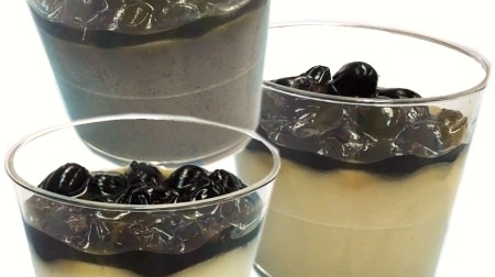 Japanese-style pudding with plump black soybeans, Saitama's "Tokachi Kannatome Honpo"--cool and delicious!
