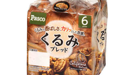 Scented walnuts x chewy bread! "Walnut bread 6 slices" from Pasco
