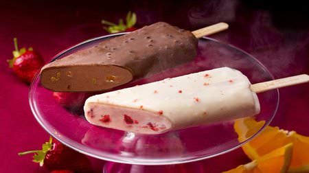 Two items such as "Joel Robuchon Chocolat-Orange and Condensed Milk Sauce-", an ice cream collaboration with a French master at 7-ELEVEN