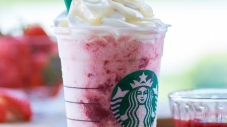 Breaking news! ] Starbucks with strawberry & chocolate new frappuccino "Strawberry & White Chocolate Frappuccino", in limited quantity