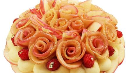 “リンゴのバラ”が咲くケーキも！カフェコムサに秋の味覚たっぷりのケーキ