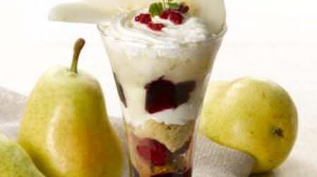 "Pear dessert" with a sweet and mellow scent on the royal host--A pear-rich autumn parfait!
