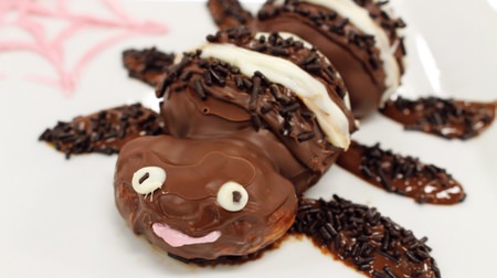 [Halloween Recipe] "Creepy Spider" with cream puff--Chocolate for a realistic "hair feeling"!