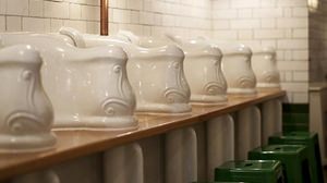 ロンドンに男性用公衆トイレを改装して作ったサンドイッチバー「The Attendant」がオープン