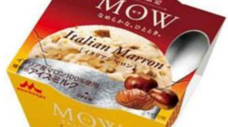 Plenty of chestnut flavor! "Italian Marron" on MOW ice cream--with marron sauce and paste