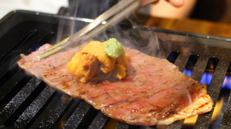 The hottest grilled meat bar "Maruushi Meat" new store in Shimbashi--Uniroll & super thick sliced tongue is intense!